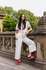 Quincy Jumpsuit in White Denim