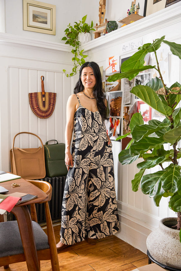 Lani Linen Jumpsuit in Cala