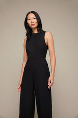 Black Boatneck Jumpsuit