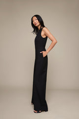 Black Boatneck Jumpsuit
