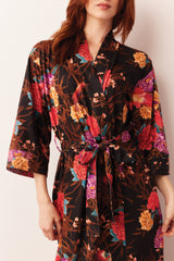 Vera Cloud Jersey Midi Robe in Twilight Garden