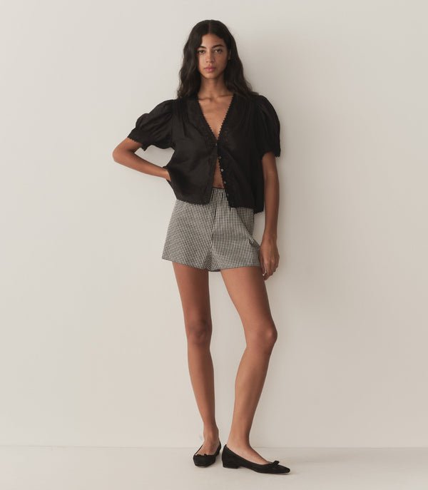 BRIGITTA TOP -- BLACK