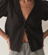 BRIGITTA TOP -- BLACK