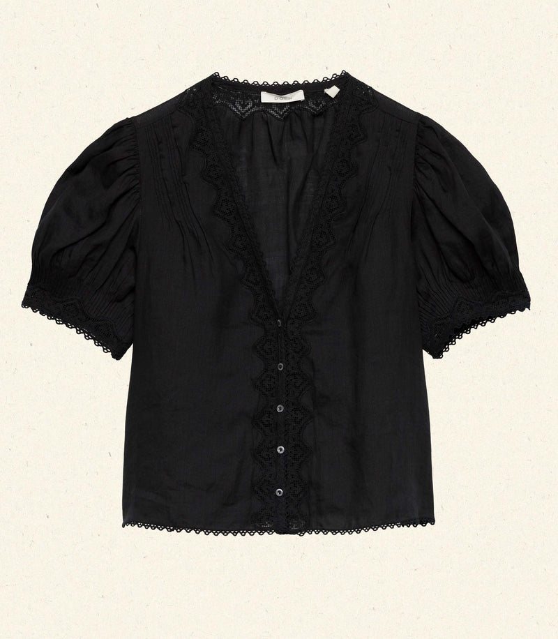 BRIGITTA TOP -- BLACK