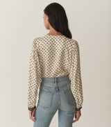 CANDACE TOP -- RIVIERA FOULARD