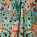 Butterfly Print V-Neck Empire Maxi Dress