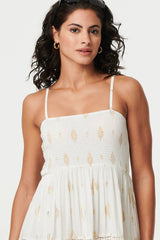 Ombre Print Tiered Sleeveless Maxi Dress