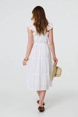 Broderie Anglaise Frill Strap Maxi Dress