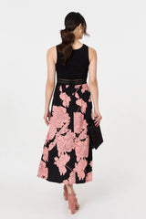 Floral Lace Trim Sleeveless Maxi Dress