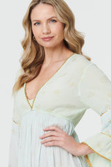 Embellished Tiered Empire Maxi Dress