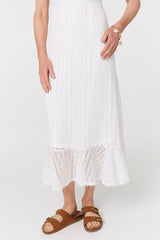 Lace Layered Short Sleeve Midi Dress