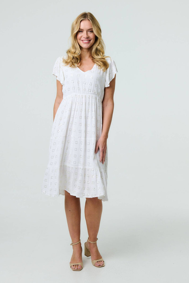 Embellished Relaxed Midi Dress