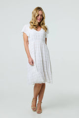 Embellished Relaxed Midi Dress