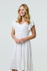 Embellished Relaxed Midi Dress