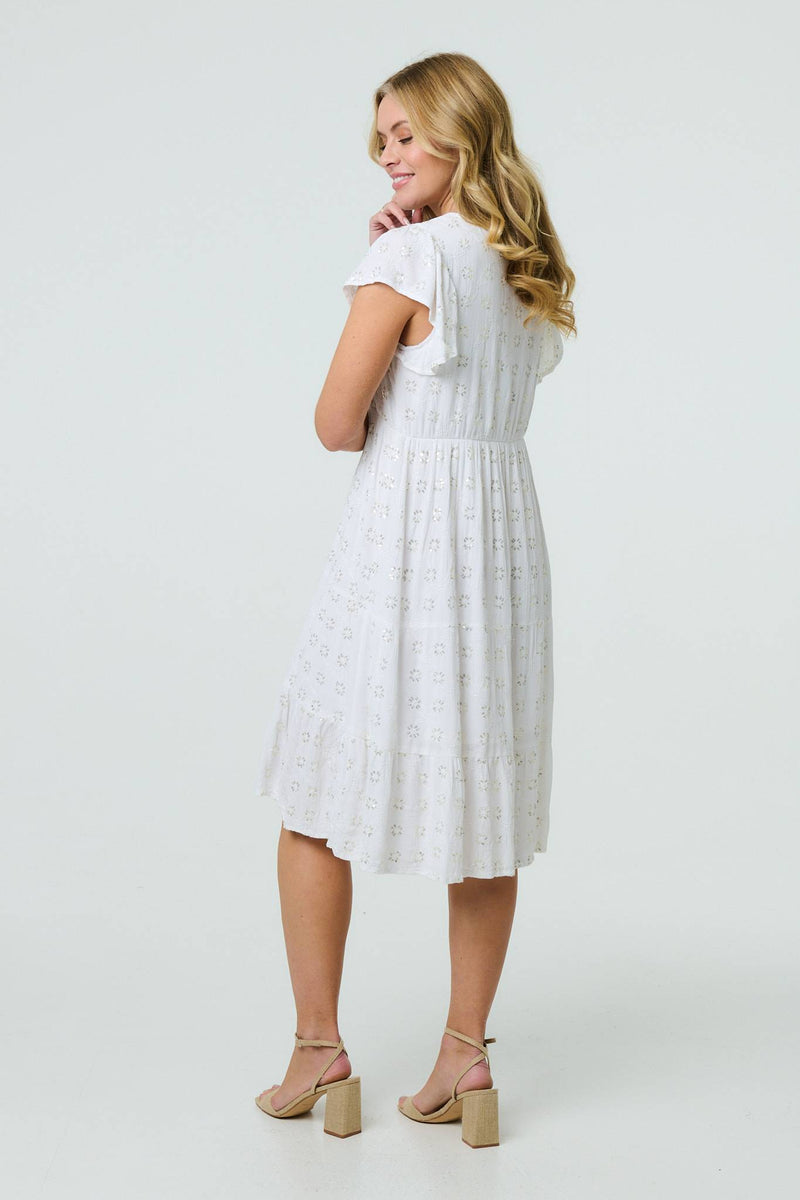 Embellished Relaxed Midi Dress