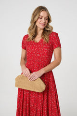 Ditsy Floral A-Line Maxi Dress