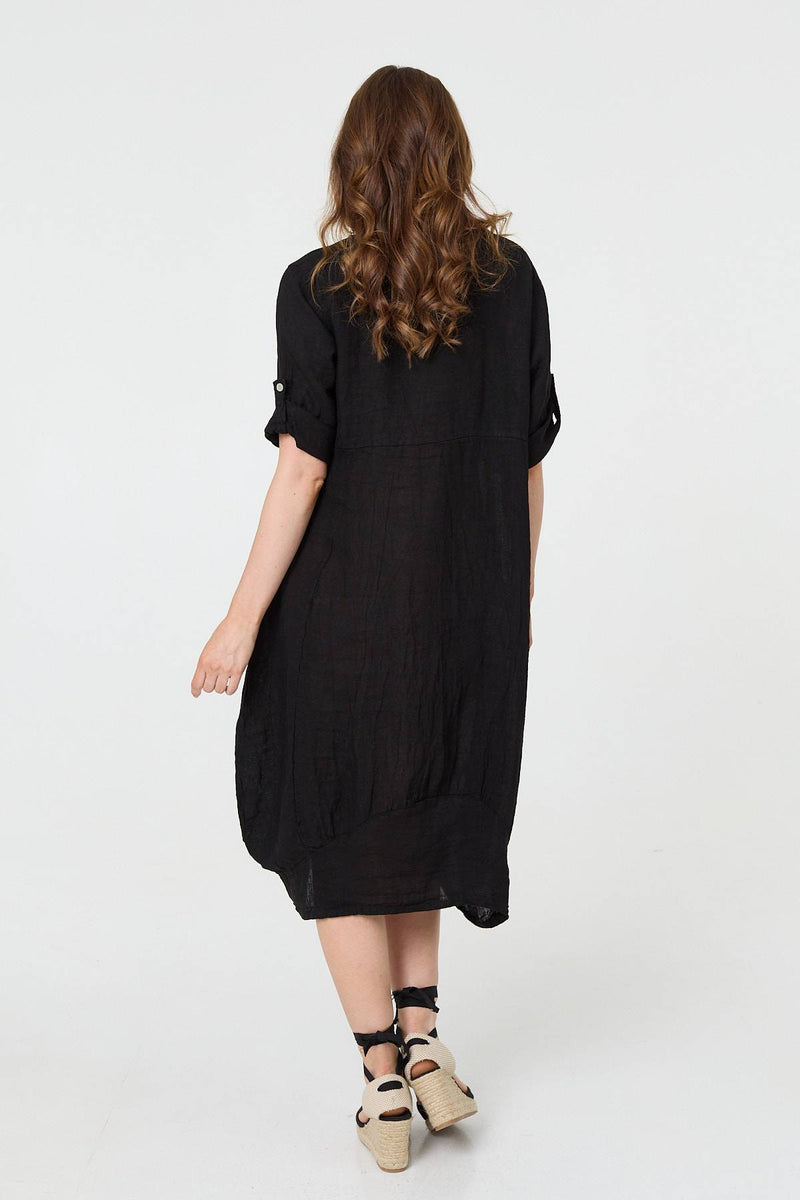 Oversized 3/4 Sleeve Midi Dress