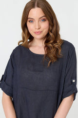 Oversized 3/4 Sleeve Midi Dress