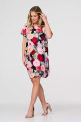 Abstract Relaxed Short Shift Dress