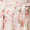 Floral 3/4 Puff Sleeve Knee Length Dress