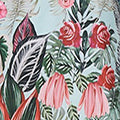 Tropical Print Empire Waist Midi Dress