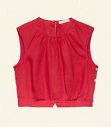 DORIS TOP -- SCARLET