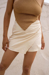 Beige Linen Matheo Skort