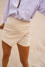Beige Linen Matheo Skort