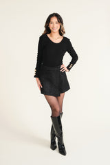 Black Simon Tweed Skort