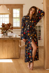 Kaia Cloud Jersey Kimono Robe in Mystic