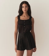 FIDELLA TOP -- BLACK