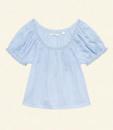 FREDERICA TOP -- ICY BLUE