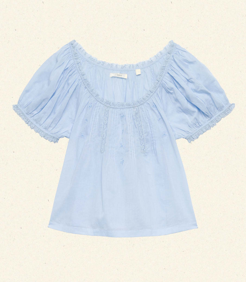 FREDERICA TOP -- ICY BLUE