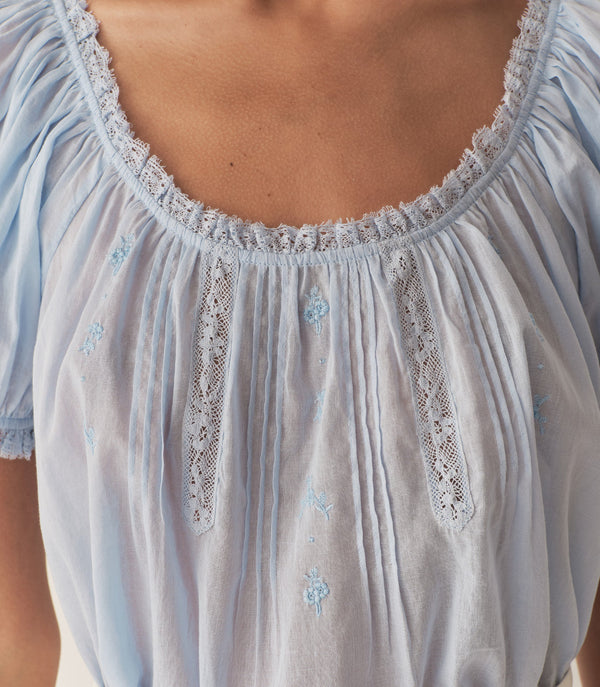 FREDERICA TOP -- ICY BLUE