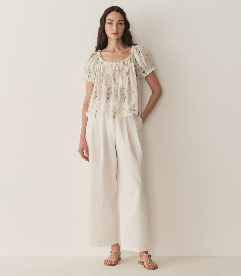 FREDERICA TOP -- PAINTED BOUQUET