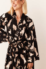 Kaia Cloud Jersey Kimono Robe in Zodiac