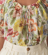 INEZ TOP -- BLANC ANEMONE BLOOM