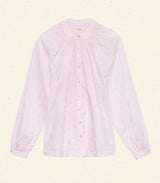 JULIENNE TOP -- SOFT ORCHID SWISS DOT