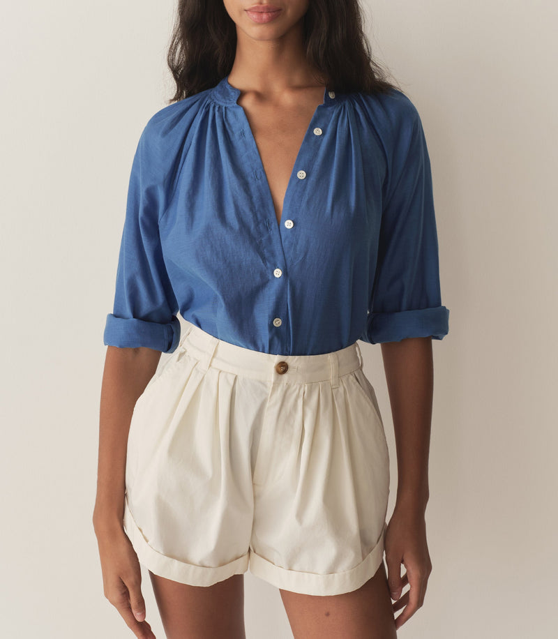 JULIENNE TOP -- SANTORINI BLUE