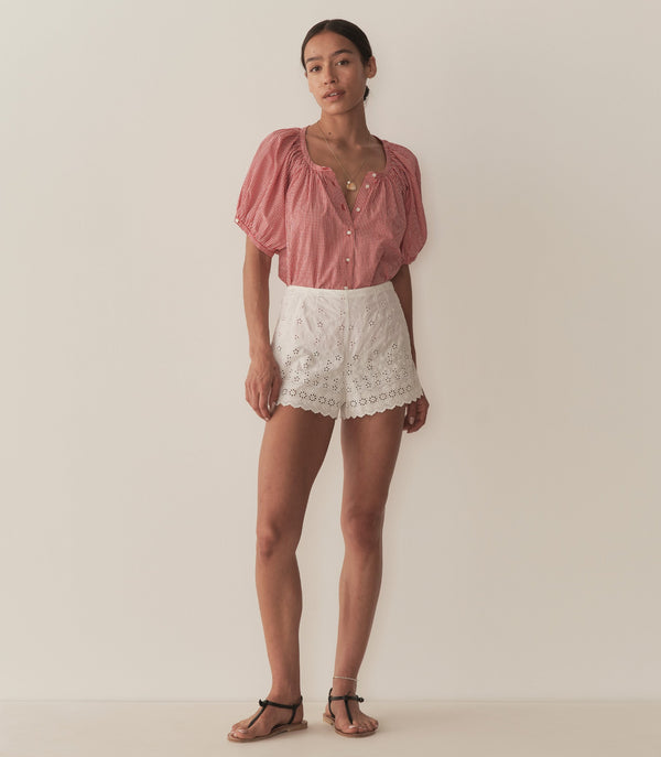 JUNE TOP -- CERISE PARIS GINGHAM