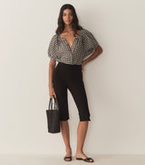 JUNE TOP -- NOIR GRETA GINGHAM