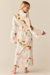 Kaia Cloud Jersey Kimono Robe in Magnolia