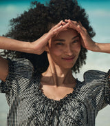 NERA TOP -- NOIR LA MADDALENA GINGHAM