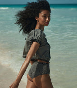 NERA TOP -- NOIR LA MADDALENA GINGHAM