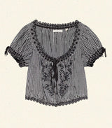 NERA TOP -- NOIR LA MADDALENA GINGHAM