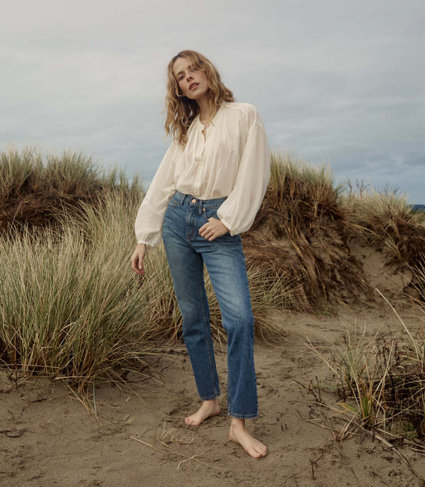 THE JANE BLOUSE -- SALT