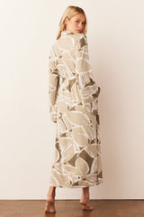 Kaia Cloud Jersey Kimono Robe in Fern