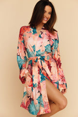 Meadow Cloud Jersey Classic Short Robe in Rio