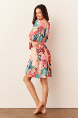 Meadow Cloud Jersey Classic Short Robe in Rio