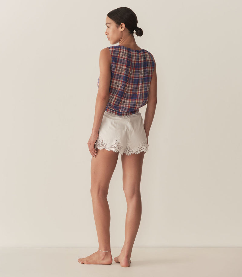 THEO TOP -- COTE D'AZUR PLAID